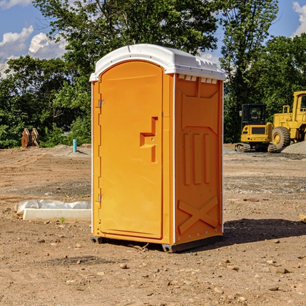 how often are the portable restrooms cleaned and serviced during a rental period in Brownfield PA